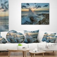 DesignArt zalazak sunca na Sydney Seashore - jastuk za bacanje Seascape - 18x18