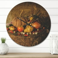 Dizajnerski moderni drveni zidni sat voće i povrće