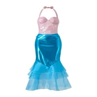 & Ženska haljina sirena za igranje, rekviziti za fotografiranje, ugrađena slojevita suknja bez rukava