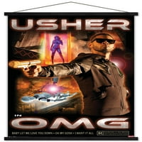 Usher - OMG zidni plakat s drvenim magnetskim okvirom, 22.375 34