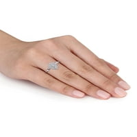 Carat T.W. Dijamantni 14KT bijelo zlato diplomirao zaručnički prsten suza