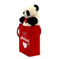 Valentinovo punjena panda s poklon torbom od tkanine