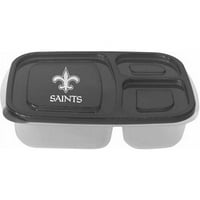 New Orleans Saints kontejner za ručak s 3 odjela, 2pk