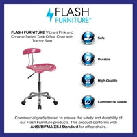 Flash Furniture 10. u radnoj stolici s okretnim mehanizmom, funta. Kapacitet, Ružičasta