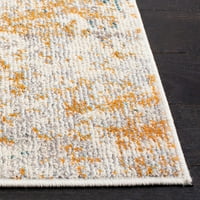 Vintage cvjetni tepih od narančaste Slonovače, 2 '2 10'