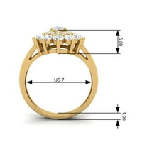 4. 10K prirodni ružičasti zlatni citrin ovalnog oblika 10K ženski zaručnički prsten