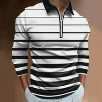 Muške košulje jesenska odjeća Muška Moda labavi reveri s patentnim zatvaračem 3 inčni digitalni tisak Top majica dugih rukava majica