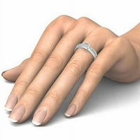 Carat T.W. Dijamantni 10KT zaručnički prsten od bijelog zlata