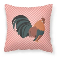 Ružičasti karirani jastuk od tkanine Nizozemska piletina Bantam