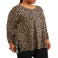 Ženska plus size ruffle gornja bluza s uljepšavanjem