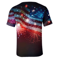 Majice, ljetni vrhovi za dječake i muškarce, havajske košulje za muškarce, košulja za Dan neovisnosti, ljetni vrhovi s okruglim vratom