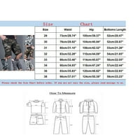 Muške kratke hlače Casual camo print na vezici za planinarenje, ribolov, teretne kratke hlače sive 32