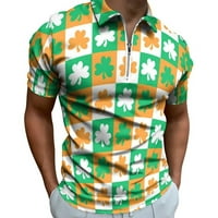 Muška modna Casual majica kratkih rukava za Dan svetog Patrika 3-inčni digitalni print top bluza muška košulja pripijene košulje