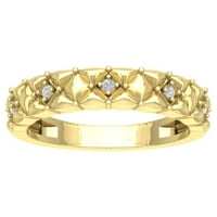 Dijamantni prsten od žutog zlata od 10 karata, veličina 7,5