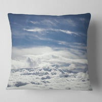 Dizajnerski let iznad svijetlih oblaka - jastuk s otiskom modernog krajolika-18.18