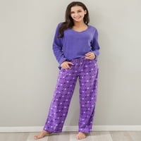 Ženski mekani i topli lagani pidžama Set za spavanje s hlačama 52862