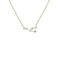 Anavia Zodiac ogrlica Birthle Pokloni za djevojku - kristalna ogrlica od nehrđajućeg čelika - Zodikalni nakit za žene [Zlato, Bik]