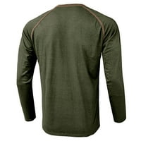 Jesenske osnovne košulje na veliko za muškarce kontrastne boje ugrađena sportska majica sa stojećim ovratnikom s džepom na kopčanje