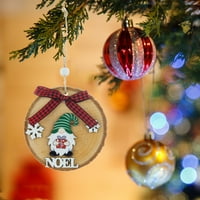 Drveni Božićni znak adventsko božićno drvce viseći ukras za prozore i vrata od vitraja