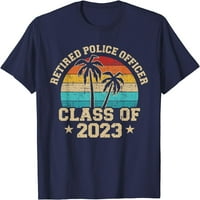 Klasa Vintage majice za umirovljene policajce drvo