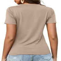 Ženske ljetne majice kratkih rukava, pamučne majice, bluze, Gornji dijelovi, opremljena tunika s volanima, majice s bluzama, majice