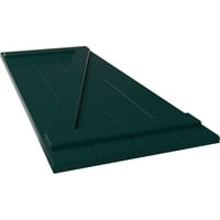 Ekena Millwork 1 2 W 69 H TRUE FIT PVC Four Board Pridružena ploča-n-batten kapke W z-bar, toplinska zelena
