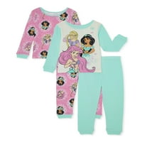 Disney princeza mališana djevojke s dugim rukavima Snug fit pamuk pidžama, set