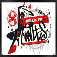 Zidni poster Spider-Man: s druge strane pauka - Bok, ja sam miles, uokviren 22.37534