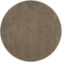 Jednobojni tepih od runa, Tamno siva, 6'7 6'7 Okrugli