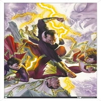 Stripovi Justice League-plakat na zidu s crnim Adamom i Shazamom, uokviren 14.725 22.375