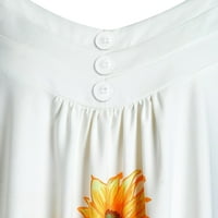 Topovi bez rukava Bez rukava za žene s izrezom u obliku suncokreta u obliku suncokreta Plus size bluza