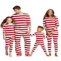 Pidžama s elastičnim strukom, pidžama s dugim rukavima za mamu, tatu, bebu, odjeću za slobodno vrijeme, vrhove i hlače, pidžama setove,