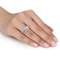 Zaručnički prstenovi s dijamantima. od bijelog zlata od 14 karata