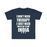 Ne treba mi terapija, moram ići u Indiju, majica za odmor od 3 do 3
