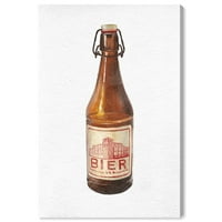 Wynwood Studio Pijeva i alkoholna pića zidna umjetnička platna ispisuje 'vintage pivo' pivo - smeđa, bijela