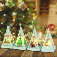 Ručno izrađeno noćno svjetlo kreativno pojačava svečanu atmosferu Djeda Mraza na Badnjak trokutaste viseće svjetiljke za darivanje
