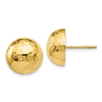 Naušnice od žutog zlata u obliku polumjeseca od primarnog karatnog zlata