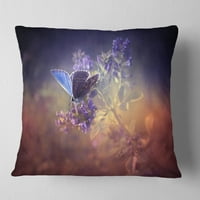 Designart Vintage Leptir - jastuk za cvjetni bacač - 18x18