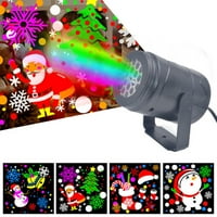 Božićni projektor s LED uzorcima, efekt snijega, Božićni svjetlosni projektor za vrt, vrt, ukrašavanje božićnih blagdanskih zabava