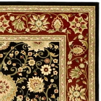 Tradicionalni cvjetni tepih u boji, crni i crveni, 2'312'
