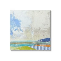 Napuhani oblaci slojevi uzorka plaže Sažetak grafičke umjetničke galerije omotano platno print zidna umjetnost