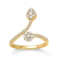 Ženski dijamantni prsten od 10k žutog zlata, veličine 7,5