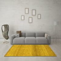 Moderni tepisi za sobe okruglog presjeka u apstraktnoj žutoj boji, promjera 8 inča