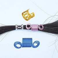Prstenovi za nakit za kosu podesive metalne manžete aluminijski dreadlocks perlice s prijelaznim prstenovima za tkanje nakita za