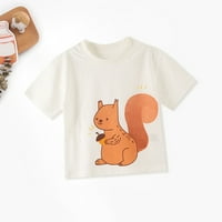 Majice kratkih rukava za djevojčice ljetni gornji dio vrata sa životinjskim uzorkom za slobodno vrijeme slatka odjeća za malu djecu