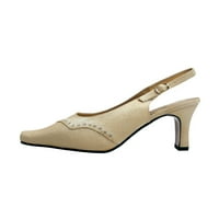 Rene ženska široka širina haljina Slingback Pumps Gold 7