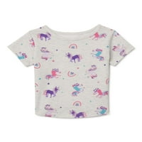 Ganimals Unicorns & Rainbows Majica za kratke rukave za bebe djevojčice, veličine 0 3m-24m