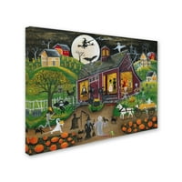 Zaštitni znak Fine Art 'Ho Down Barn Dance Halloween' Canvas Art by Cheryl Bartley
