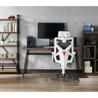 Namještaj Amerike Slaney Moderna ergonomska uredska stolica u crno -bijeloj boji