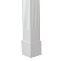 Stolarija od 12 od 5' do 5 ' do klasičnog četvrtastog, ne sužavajućeg, žljebljenog stupa s standardnim kapitelom i bazom